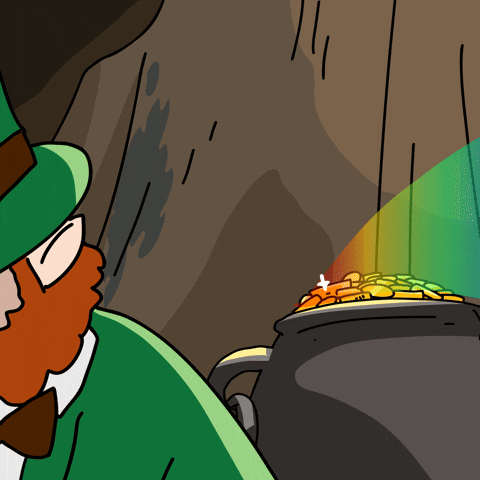 St Patricks Day Good Luck GIF by Ponke