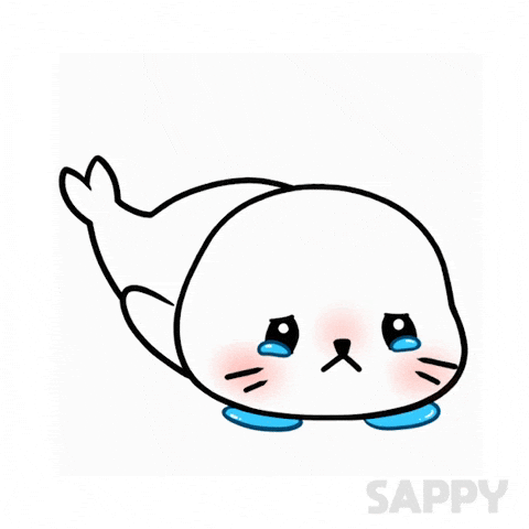 Sad Cry GIF by Sappy Seals