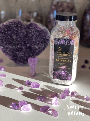 Crystalhillsorganics sweet dreams amethyst bath salts crystal infused GIF