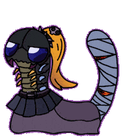 Monster Mash Sigh Sticker by Miyrumiyru
