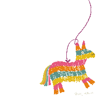lasjirebras party birthday cumpleanos pinata Sticker