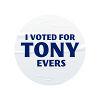 November 8 Vote Sticker by Tony Evers
