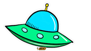 BicPapeleria alien invasion nave platillo Sticker