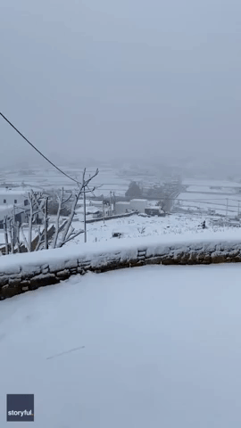 'Welcome to Mykonos Divino Ski Resort!' Cold Snap Blankets Greek Island in Snow