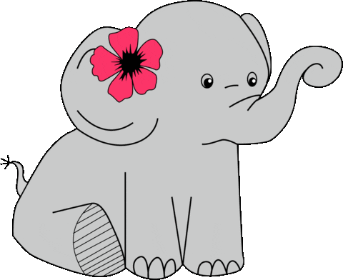 Flower Elephant Sticker