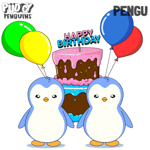 Celebrate Happy Birthday GIF by Pudgy Penguins