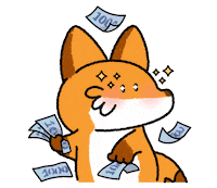 Money Fox Sticker