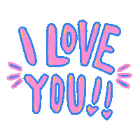 I Love You Hearts Sticker
