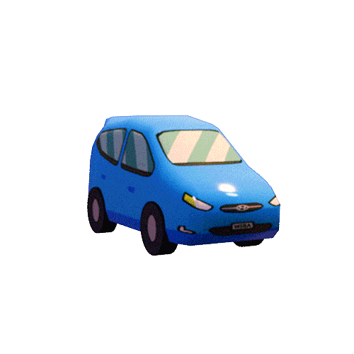 3D Car Sticker by milly cohen