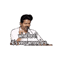 Vijay What Bro Sticker