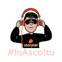 Podcast Listening Sticker by Storytel Italy