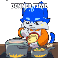Cat Cooking Sticker by Toshithecat