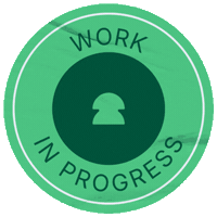 Work In Progress Project Sticker by thisandco