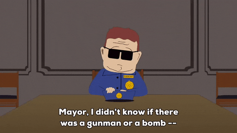 officer barbrady speaking GIF by South Park 