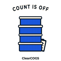 Food Service Count Sticker by ClearCOGS