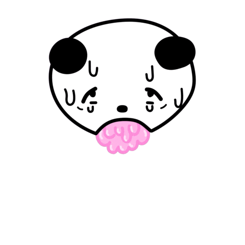 Panda Throw Up Sticker