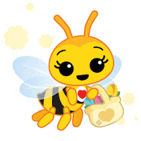 Corazon Bee Sticker by El Payaso Plim Plim