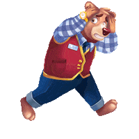 Happy Bear Sticker by Bingo Blitz