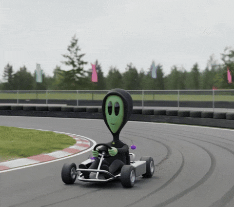 Mario Kart Racing GIF by Lonely Aliens