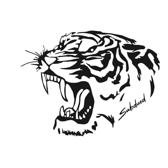 tiger shout Sticker by Subdued