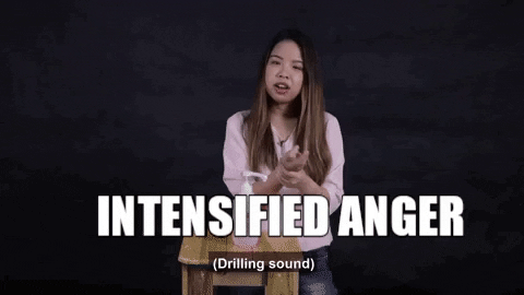 xhinnie giphygifmaker reaction anger drilling GIF