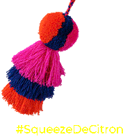 SqueezeDeCitron bags squeeze pompom citron Sticker