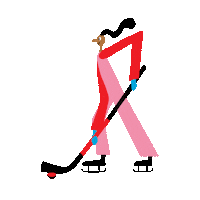 Skating Ice Hockey Sticker by Lawrence Slater