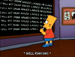 Season 1 Bart Chalkboard GIF by The Simpsons