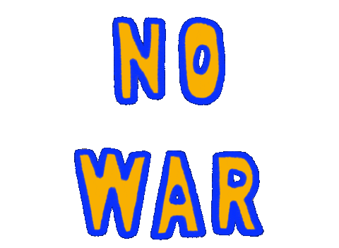 War No Sticker by haenaillust
