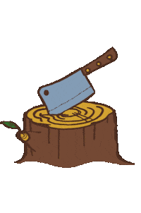 Wood Butcher Sticker