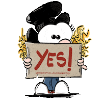stracks2020 yes cartoon comic sign Sticker