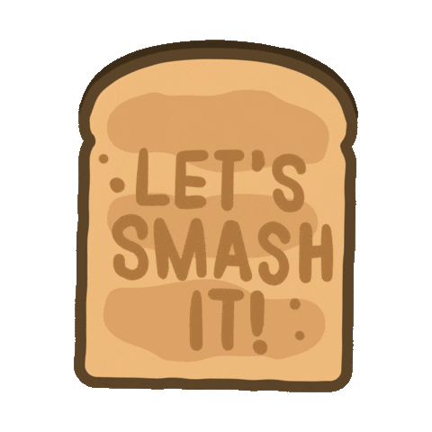 Toast Smash It Sticker by Knobby