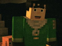 Happy Minecraft Story Mode GIF