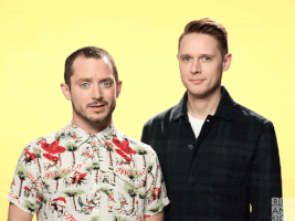 elijah wood thumbs down GIF by BBC America