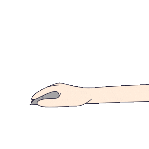milimilvil hand computer click support Sticker