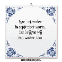 Winter September Sticker by Tegelspreuken.nl
