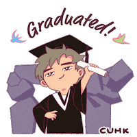 Graduation Bachelor Sticker by CUHK
