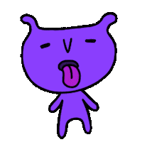 MonsterArhar purple tongue lick naughty Sticker