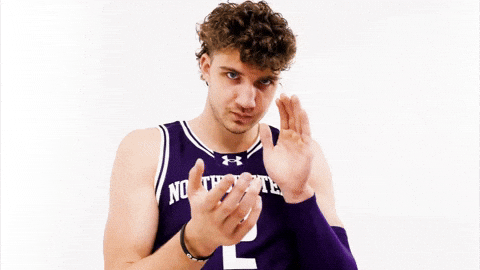 College Hoops Clapping GIF by Northwestern Athletics