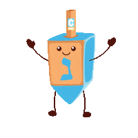 CTeenChabad hanukkah chanukah Chabad dreidel Sticker