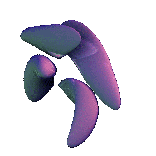3D Blobs Sticker by Vince Mckelvie