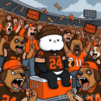 Cleveland Browns Panda GIF by Kanpai Pandas