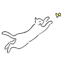 masakix2020 cat kawaii jump sky Sticker