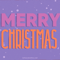 Merry Christmas Text GIF by Bells and Wishes