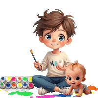 Boys Girls Easter Sticker