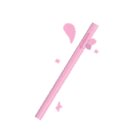 WonderSipStraw pink blue drink stars Sticker