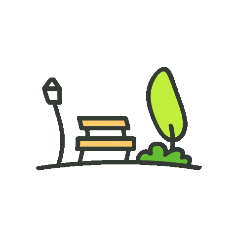 TheGODIApp park get outside park bench the godi app Sticker