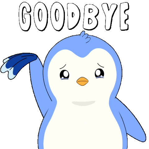 Sad Wave Sticker by Pudgy Penguins