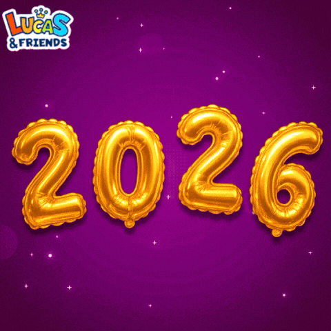 Happy New Year Lights GIF by Lucas and Friends by RV AppStudios