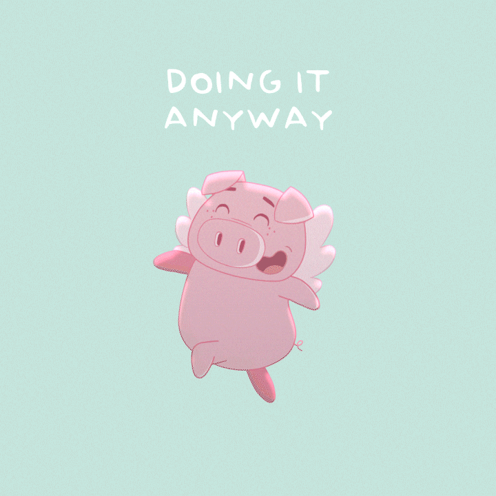 Skipping Flying Pig GIF by PositivelyPigasus